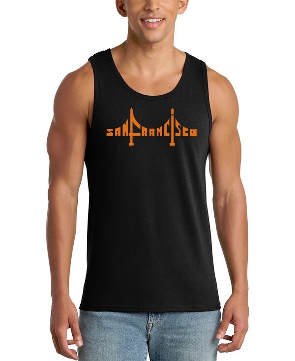 エルエーポップアート メンズ トップス タンクトップ グラフィック LA Pop Art Men'san Francisco Bridge Graphic Tank Top Black ブラック｜ReVida 店