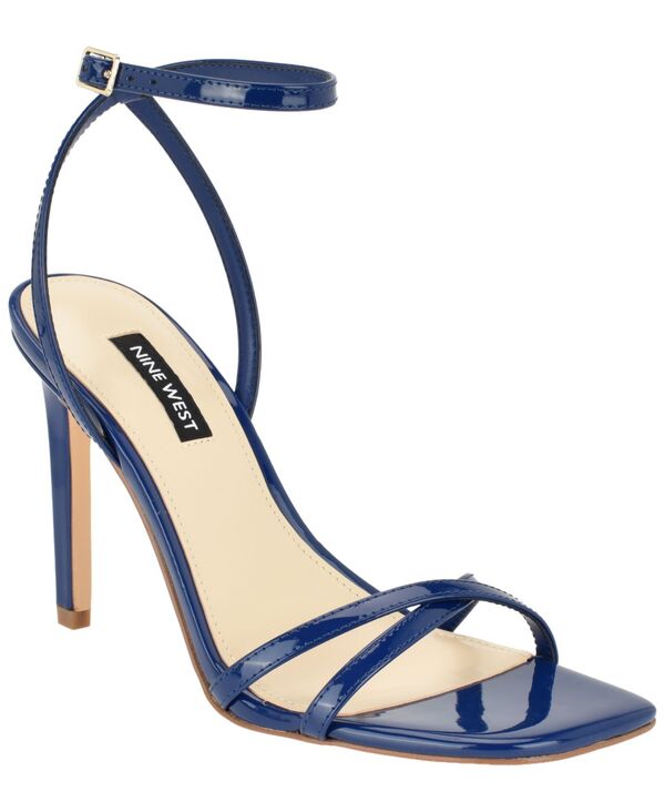 ナインウェスト レディース シューズ サンダル Nine West Women's Penelope Strappy Stiletto Dressandals Blue Patent ブルー｜ReVida 店