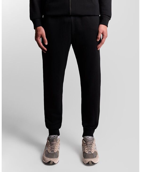 ライルアンドスコット メンズ ボトムス カジュアルパンツ スウェットパンツ Lyle & Scott Men'skinny Sweatpants Jet black ブラック|ReVida 店