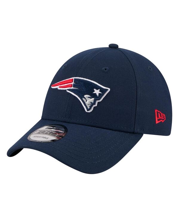 ニューエラ メンズ アクセサリー 帽子 New Era Men's Navy New England Patriots Core Team 9FORTY Adjustable Hat Navy ネイビー|ReVida 店