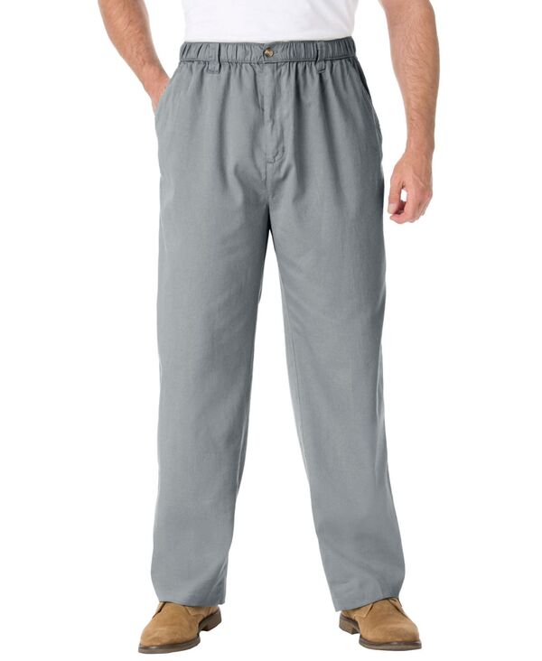 キングサイズ メンズ ボトムス カジュアルパンツ トール KingSize Big & Tall Knockarounds Full-Elastic Waist Pants Light grey グレー|ReVida 店