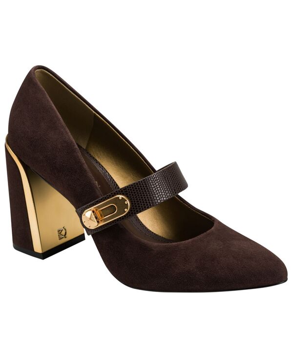 ダナ キャラン ニューヨーク レディース シューズ パンプス Donna Karanew York Women's Rosey Mary Jane Pumps Canyon Brown/Leather ブラウン｜ReVida 店