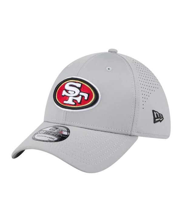 ニューエラ メンズ アクセサリー 帽子 New Era Men's Gray San Francisco 49ers Perforated 39THIRTY Flex Hat Gray グレー|ReVida 店