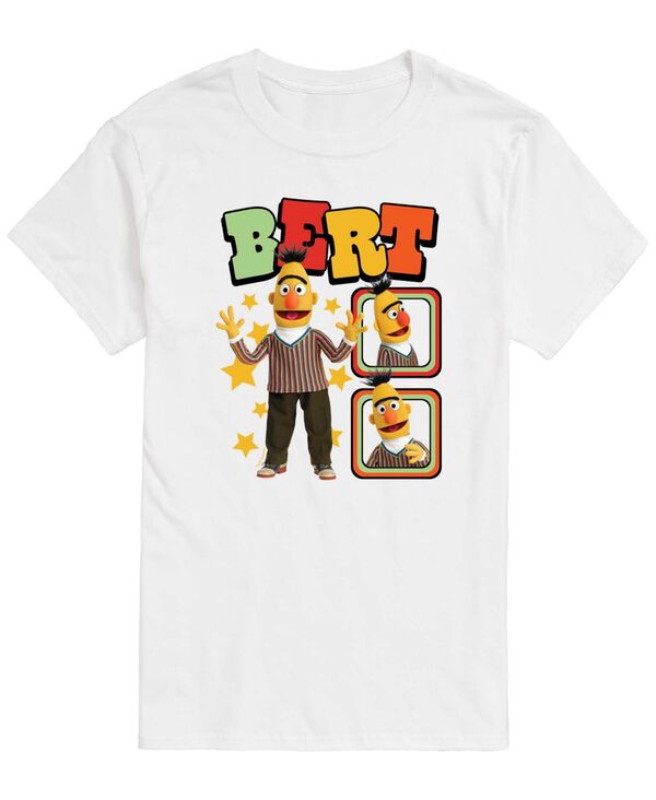 エアウェーブス メンズ トップス Tシャツ 半袖 グラフィック AIRWAVES Men'sesame Street Bert PhotosShort-Sleeve Graphic T-Shirt White ホワイト｜ReVida 店