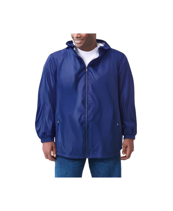 キングサイズ メンズ アウター ジャケット・ブルゾン トール ジャージー KingSize Big & Tall Jersey-Lined Windbreaker Midnight navy ネイビー｜ReVida 店