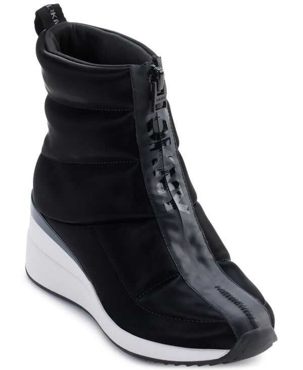 ダナ キャラン ニューヨーク レディース シューズ ブーツ・レインブーツ DKNY Women's Parla Zip Up Wedge Winter Booties Black ブラック|ReVida 店