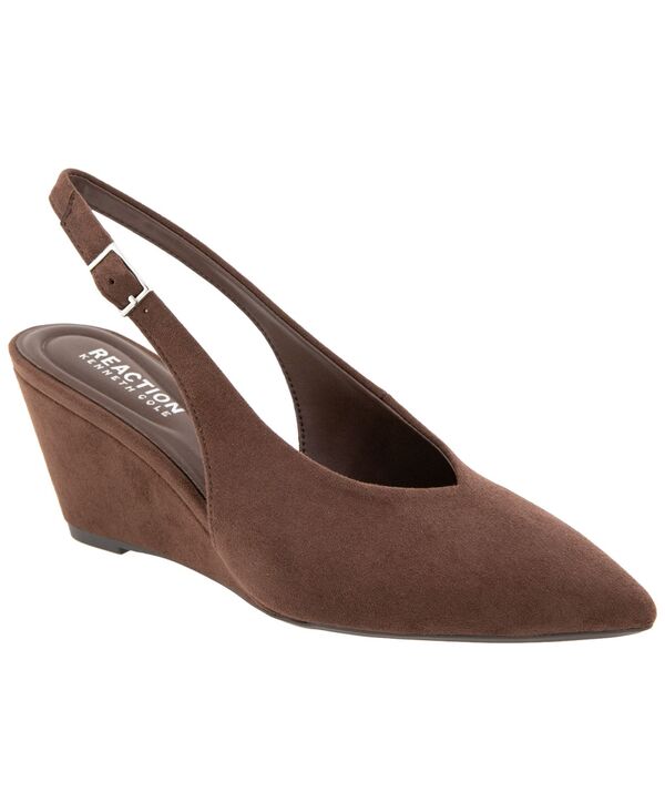 ケネスコール レディース シューズ パンプス Kenneth Cole Reaction Women's Enzo Slingback Wedge Pumps Chocolate Micro チョコレート|ReVida 店