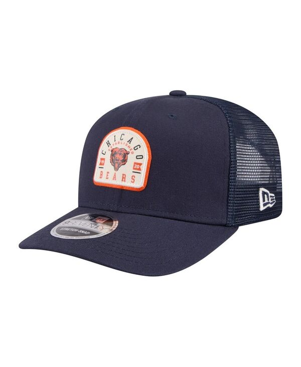 ニューエラ メンズ アクセサリー 帽子 New Era Men's Navy Chicago Bears Contest 9SEVENTY Adjustable Trucker Hat Navy ネイビー｜ReVida 店