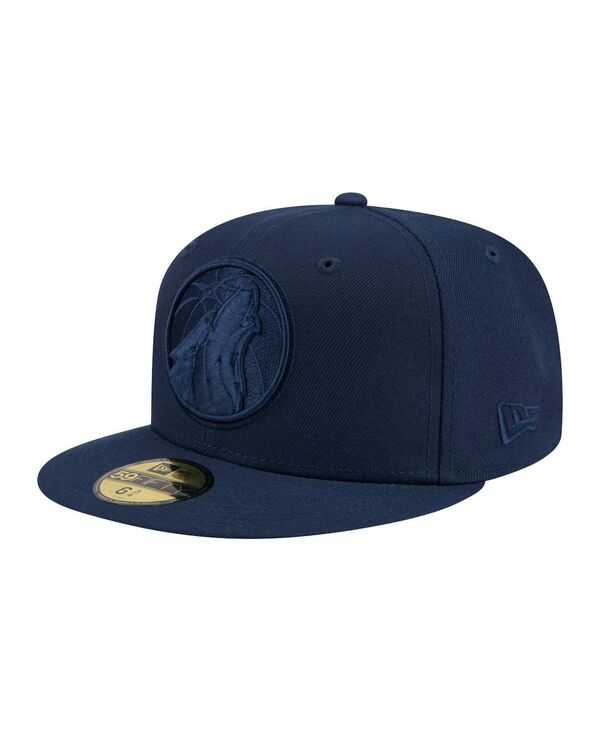 ニューエラ メンズ アクセサリー 帽子 New Era Men's Navy Minnesota Timberwolves Tonal Color Pack 59FIFTY Fitted Hat Navy ネイビー|ReVida 店