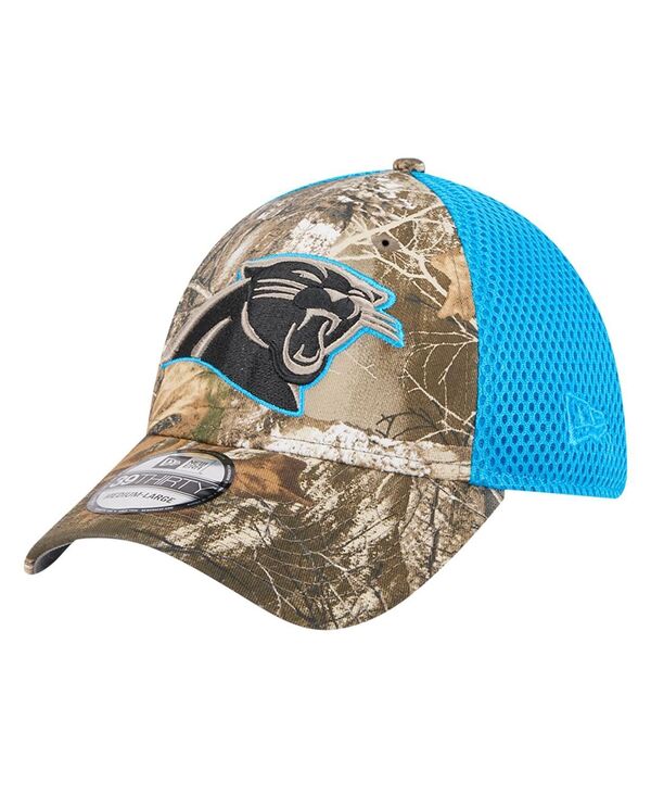 ニューエラ メンズ アクセサリー 帽子 New Era Men's Realtree Camo/Blue Carolina Panthers Active 39THIRTY Flex Hat Realtree Camo Blue ブルー｜ReVida 店 9,485円