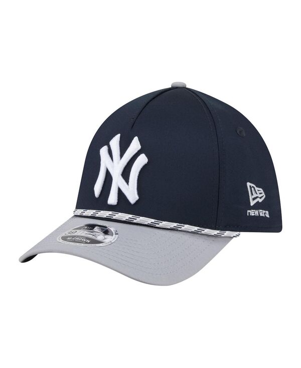 ニューエラ メンズ アクセサリー 帽子 New Era Men's Navy/Gray New York Yankees Rope M-Crown A-Frame 39THIRTY Flex Hat Navy Gray グレー|ReVida 店