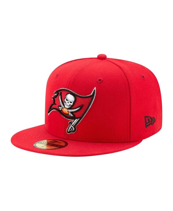 ニューエラ メンズ アクセサリー 帽子 New Era Men's Red Tampa Bay Buccaneers 59FIFTY Fitted Hat Red レッド|ReVida 店