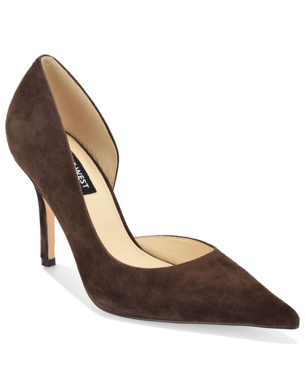 ナインウェスト レディース シューズ パンプス Nine West Women's Grezza d'Orsay Pointed Toe Dress Pumps Dark Brown Suede ブラウン|ReVida 店