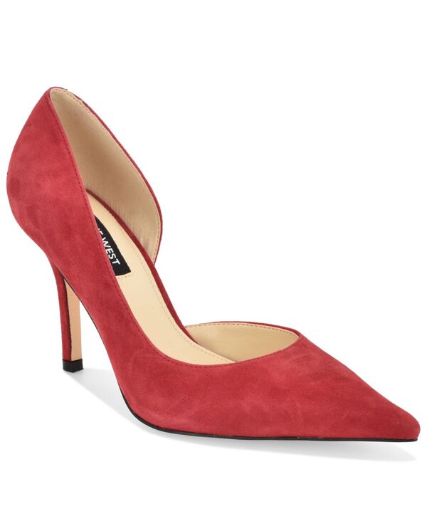 ナインウェスト レディース シューズ パンプス Nine West Women's Grezza d'Orsay Pointed Toe Dress Pumps Red Suede レッド|ReVida 店