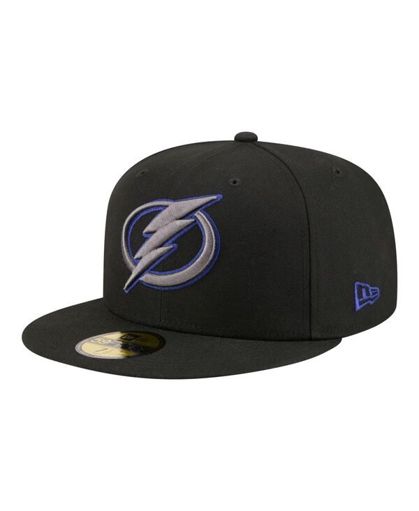 ニューエラ メンズ アクセサリー 帽子 New Era Men's Black Tampa Bay Lightning Color Pop 59FIFTY Fitted Hat Black ブラック｜ReVida 店 13,125円