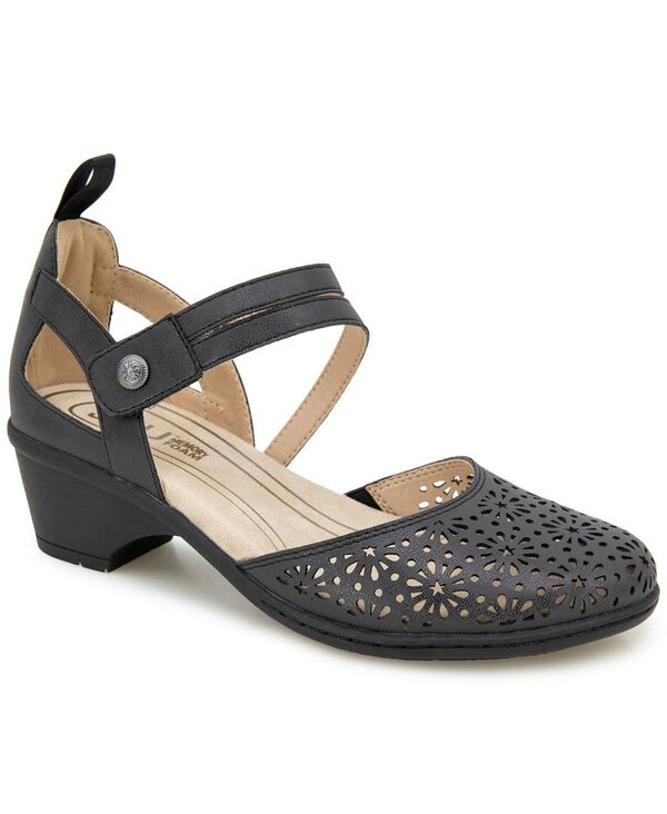 ジャイビーユー レディース シューズ パンプス ヒール JBU Women's Bethany Mary Jane Heel Shoe Black Shimmer ブラック｜ReVida 店