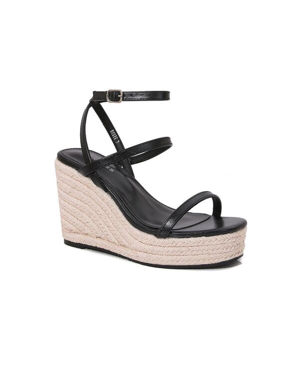 バーネス レディース シューズ サンダル BERNESS Rosiespadrille Wedge Sandal Black ブラック|ReVida 店