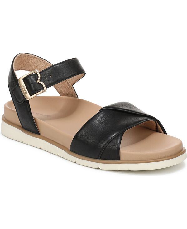 ドクター・ショール レディース シューズ サンダル Dr. Scholl's Women's Free To Move Strappy Sandals Black Leather ブラック｜ReVida 店