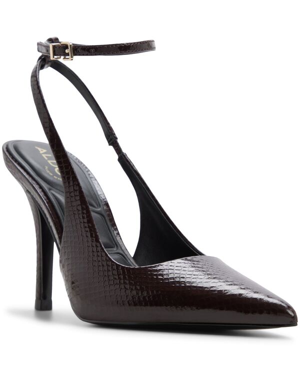 アルド レディース シューズ パンプス ALDO Women's Nikoletta Slingback Pumps Maroon Embossed Snake マルーン｜ReVida 店