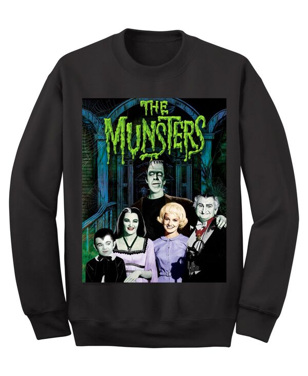 エアウェーブス メンズ アウター パーカー・スウェット シャツ フリース AIRWAVES Men's The Munsters Group Shot Crew Fleece Sweatshirt Black ブラック｜ReVida 店