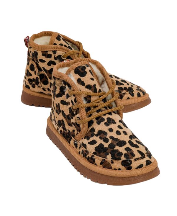 プロローグシューズ レディース ブーツ・レインブーツ レース Prologue Shoes Mingo Lace Up Sport Boot (Women Leopard faux leather アニマル｜ReVida 店