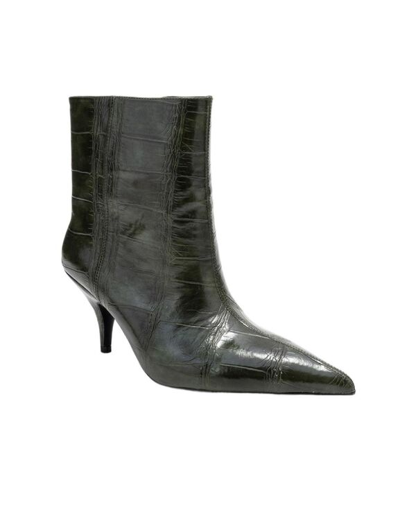 プロローグシューズ レディース ブーツ・レインブーツ Prologue Shoes Women's Brivelle Pointed Toe Boot Green print faux leather グリーン|ReVida 店