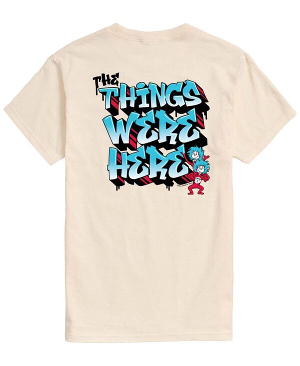 エアウェーブス メンズ トップス Tシャツ 半袖 グラフィック AIRWAVES Men's Dr. Seuss Things Were Here Short-Sleeve Graphic T-Shirt Cream クリーム｜ReVida 店
