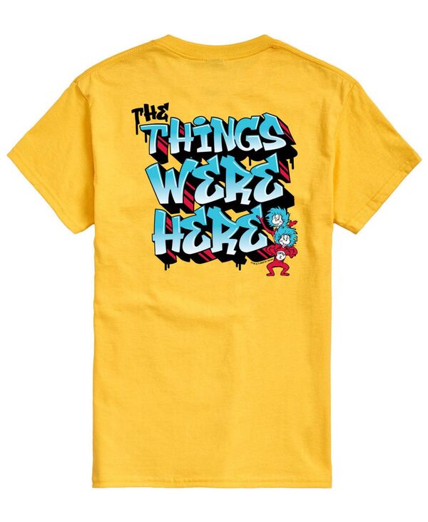 エアウェーブス メンズ トップス Tシャツ 半袖 グラフィック AIRWAVES Men's Dr. Seuss Things Were Here Short-Sleeve Graphic T-Shirt Yellow イエロー｜ReVida 店