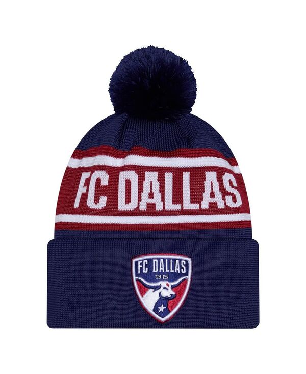 ニューエラ メンズ アクセサリー 帽子 ニット ジャージー New Era Men's Navy FC Dallas 2026 Jersey Hook Cuffed Pom Knit Hat Navy ネイビー｜ReVida 店 9,571円
