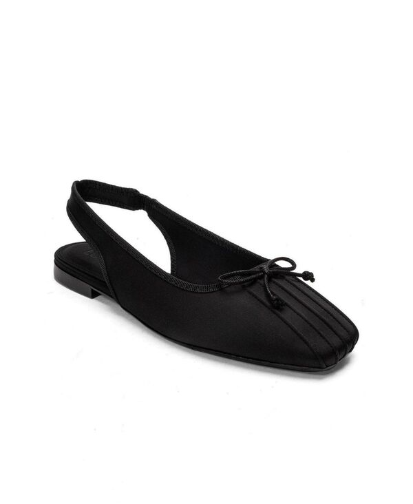 プロローグシューズ レディース パンプス Prologue Shoes Women's Zelvia Bow Slingback Ballet Flat Black ブラック｜ReVida 店