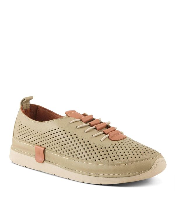 スプリングステップ レディース シューズ スリッポン・ローファー スニーカー レザー Spring Step Women's Breen Slip-On Sneakers with Perforated Leather Olive green グリーン｜ReVida 店