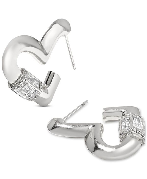 ケンドラスコット レディース アクセサリー ピアス・イヤリング Kendra Scott Cubic Zirconia Metal Plated Over Brass Emery Heart Hoop Earring silver White Cz ホワイト|ReVida 店
