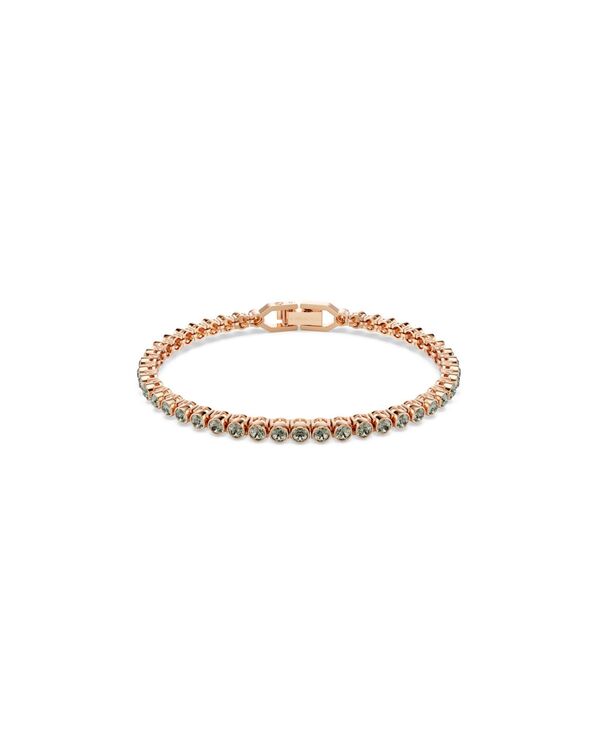 スワロフスキー レディース アクセサリー ブレスレット・バングル・アンクレット Swarovski Swaroskimber Emily Rose Gold-Tone Plated Tennis Bracelet Black ブラック｜ReVida 店