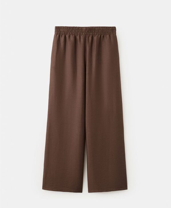 マンゴ レディース ボトムス カジュアルパンツ リネン MANGO Women's Linen Palazzo Pants Brown ブラウン｜ReVida 店 16,410円