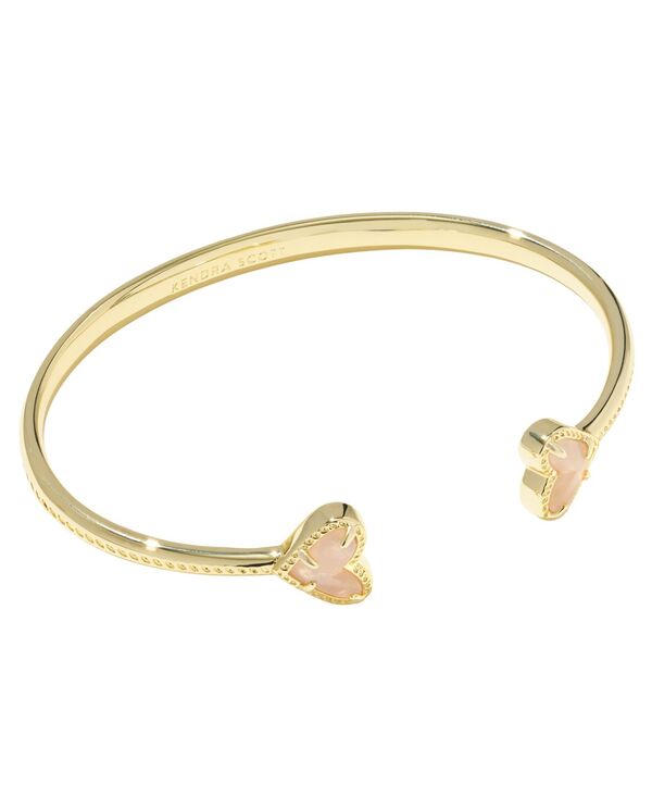 ケンドラスコット レディース アクセサリー ブレスレット・バングル・アンクレット Kendra Scott Framed Ari Dichroic Glass Heart Cuff Bracelet Light Pink ピンク｜ReVida 店