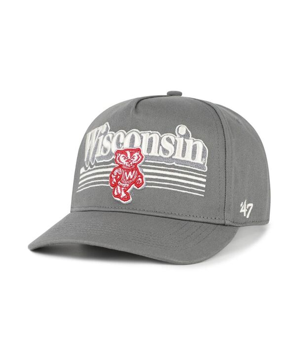47 ブランド メンズ アクセサリー 帽子 '47 Brand Men's Gray Wisconsin Badgerscript Fade Hitch Adjustable Hat Gray グレー｜ReVida 店