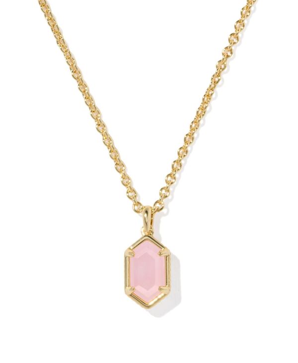 ケンドラスコット レディース アクセサリー ネックレス・チョーカー・ペンダントトップ レース Kendra Scott 14k Gold-Plated Hallie Short 18" Pendant Necklace Rose Quartz ゴールド｜ReVida 店