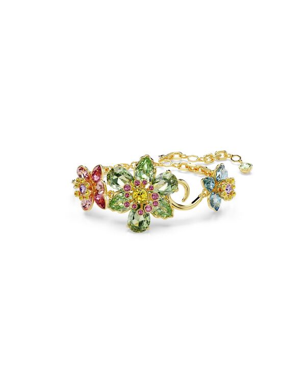 スワロフスキー レディース アクセサリー ブレスレット・バングル・アンクレット Swarovskidyllia Mixed Cuts Flower Multicolo red Gold-Tone Plated Bracelet Multicolor マルチカラー|ReVida 店