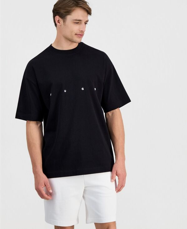 ヒューゴボス メンズ トップス Tシャツ Hugo Boss Men's Dariso T-Shirt Black ブラック｜ReVida 店