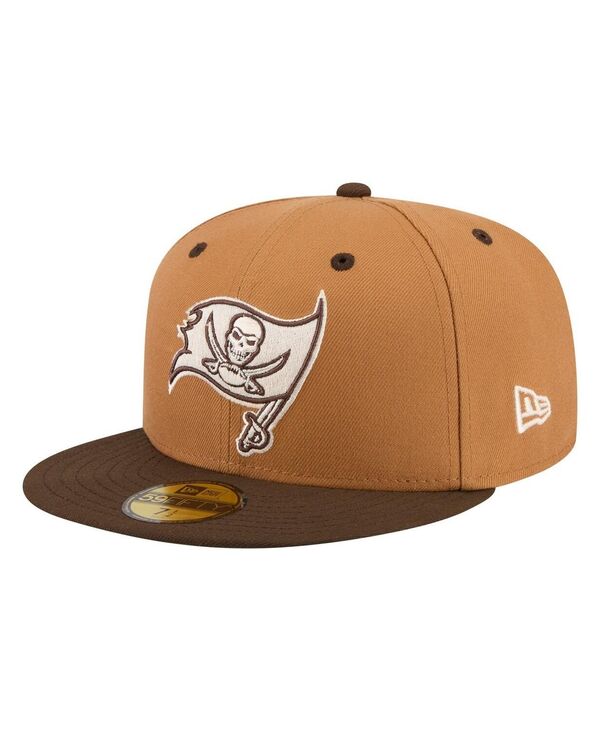 ニューエラ メンズ アクセサリー 帽子 New Era Men's Light Brown/Dark Brown Tampa Bay Buccaneers Two-Tone Walnut 59FIFTY Fitted Hat Light Brown Dark Brown ブラウン|ReVida 店