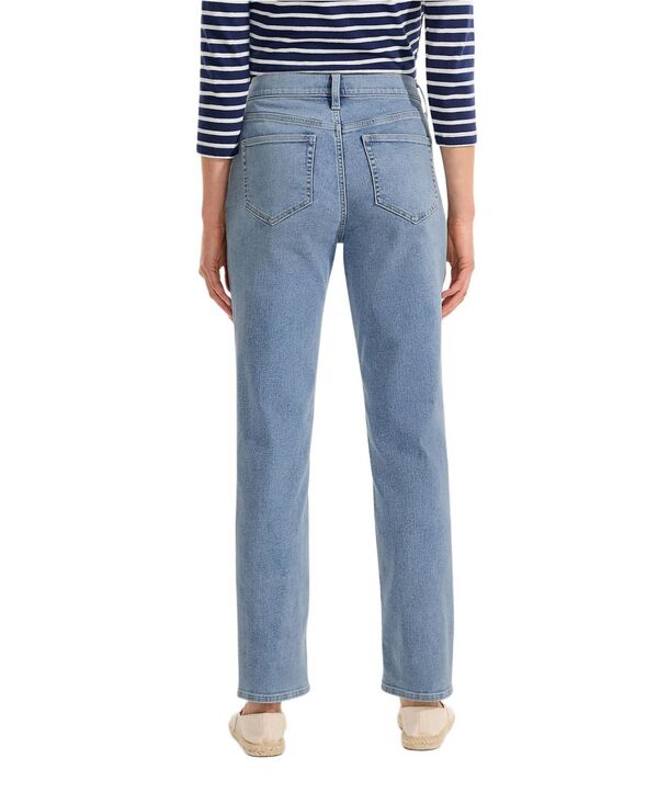 ランズエンド レディース ボトムス デニムパンツ ストレート ジーンズ Lands' End Women's Recover High Rise Straight Leg Jeans Lake blue wash ブルー｜ReVida 店 19,860円
