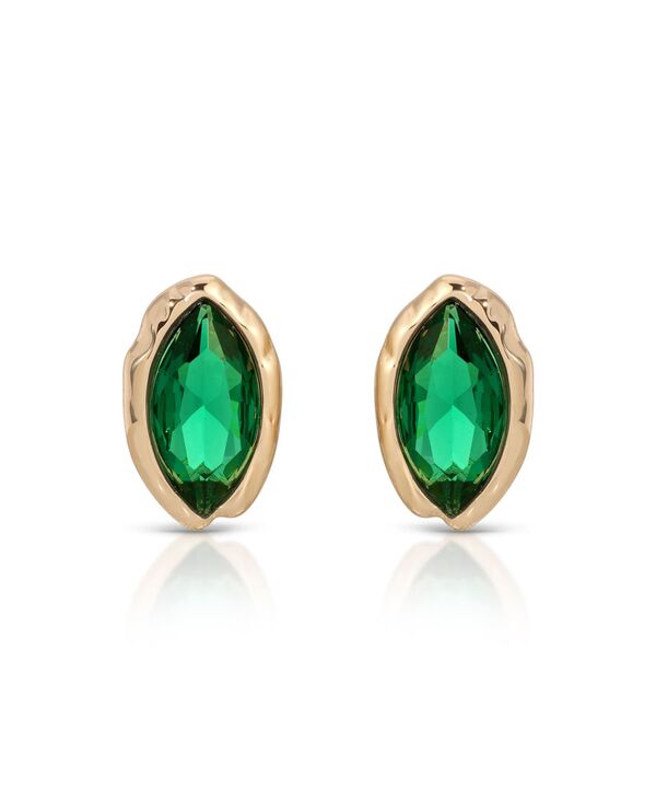 エティカ レディース アクセサリー ピアス・イヤリング ミニ ETTIKA Gold Plated Crystaluxe Mini Stud Earrings Green グリーン|ReVida 店
