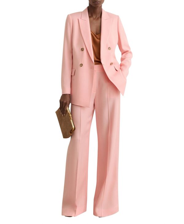 レイス レディース アウター ジャケット・ブルゾン REISS Women's Double-Breasted Peak-Lapel Suit Jacket Pink ピンク|ReVida 店