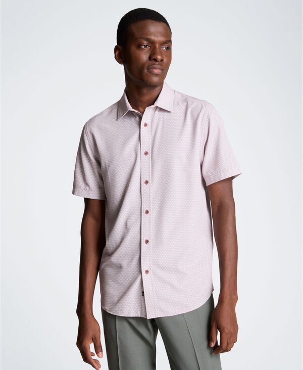 ケネスコール メンズ トップス シャツ Kenneth Cole Men'sport Assorted Plain Classic Shirt Oxford Texture Grape グレープ｜ReVida 店