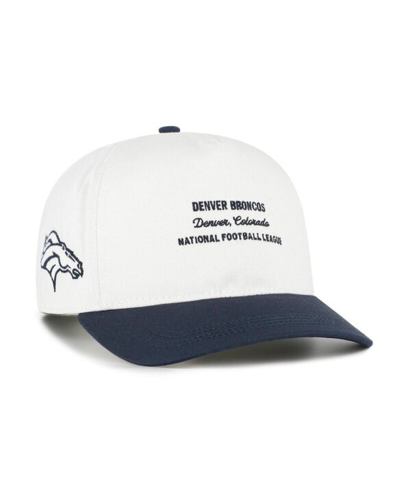 47 ブランド メンズ アクセサリー 帽子 '47 Brand Men's White Denver Broncos Contemporary Two-Tone Hitch Adjustable Hat White ホワイト|ReVida 店