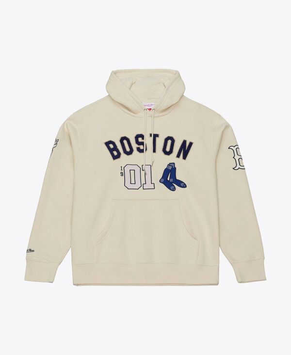 ミッチェル&ネス メンズ アウター パーカー・スウェット フリース Mitchell & Ness Men's Cream Boston Red Sox Yacht Rock Fleece Hoodie Cream クリーム｜ReVida 店