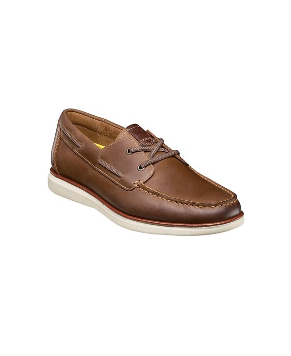 フローシャイム メンズ シューズ スニーカー レース Florsheim Tropics Elastic Lace Moc-Toe Boat Shoes Brown CH ブラウン|ReVida 店