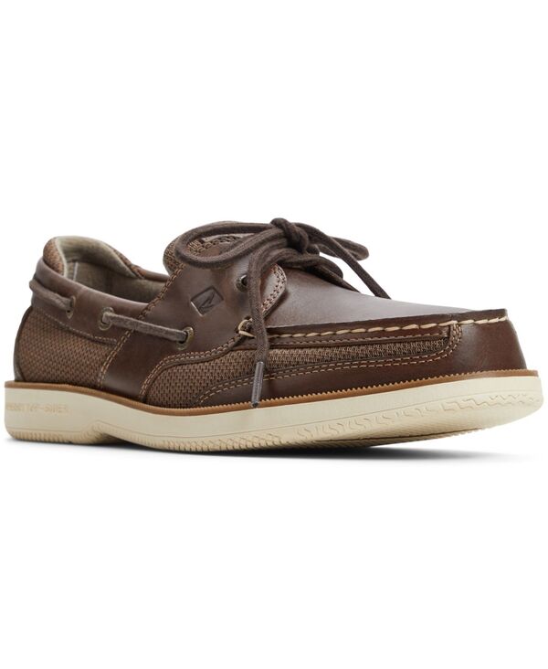 スペリー メンズ シューズ スニーカー Sperry Men'surveyor 2-Eye Boat Shoe Dark brown ブラウン｜ReVida 店