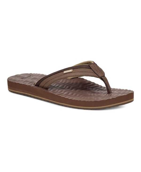 サヌーク メンズ シューズ スニーカー プラスサイズ サンダル Sanuk Men's Ziggy Plush Sandals Brown ブラウン|ReVida 店