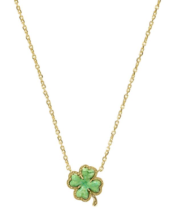 ケンドラスコット レディース アクセサリー ネックレス・チョーカー・ペンダントトップ レース Kendra Scott 14k Gold-Plated Magnesite Clover Adjustable 17-1/2" Pendant Necklace Gold Lime Green Magnesite ライム|ReVida 店